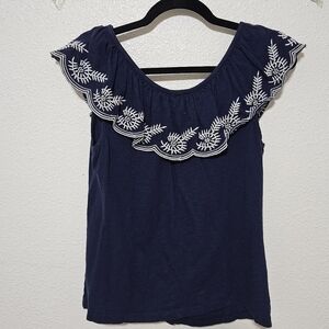 Moulinette soeurs by anthropologie embroidered top size medium